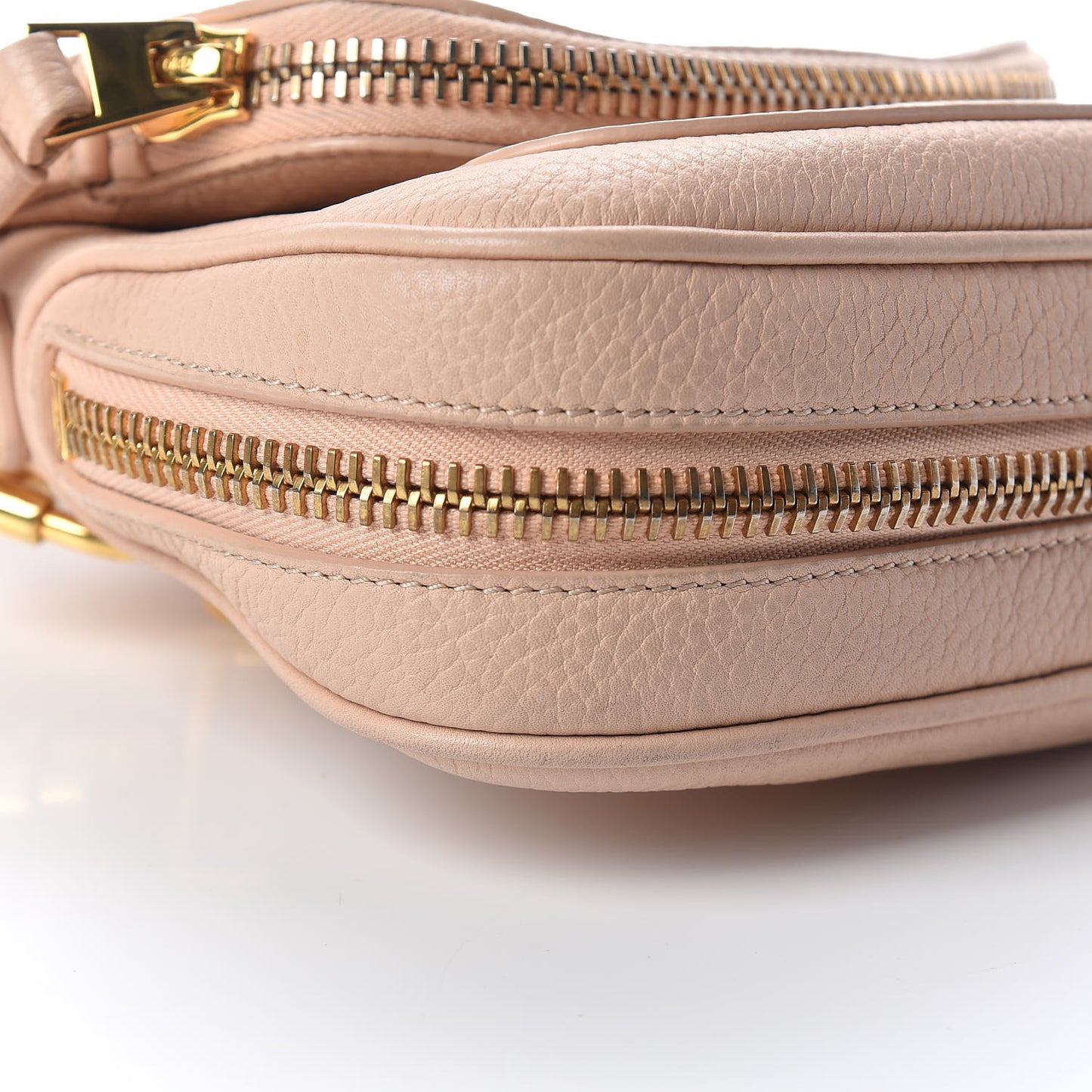 Pebbled Calfskin Jennifer Mini Crossbody Bag Blush Nude