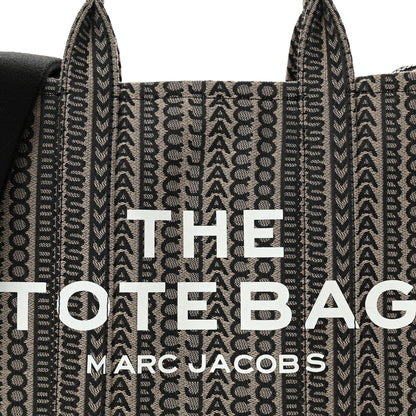 Marc Jacobs Cotton Jacquard Monogram Medium The Traveler Tote Bag Beige Multicolor 8 of 14