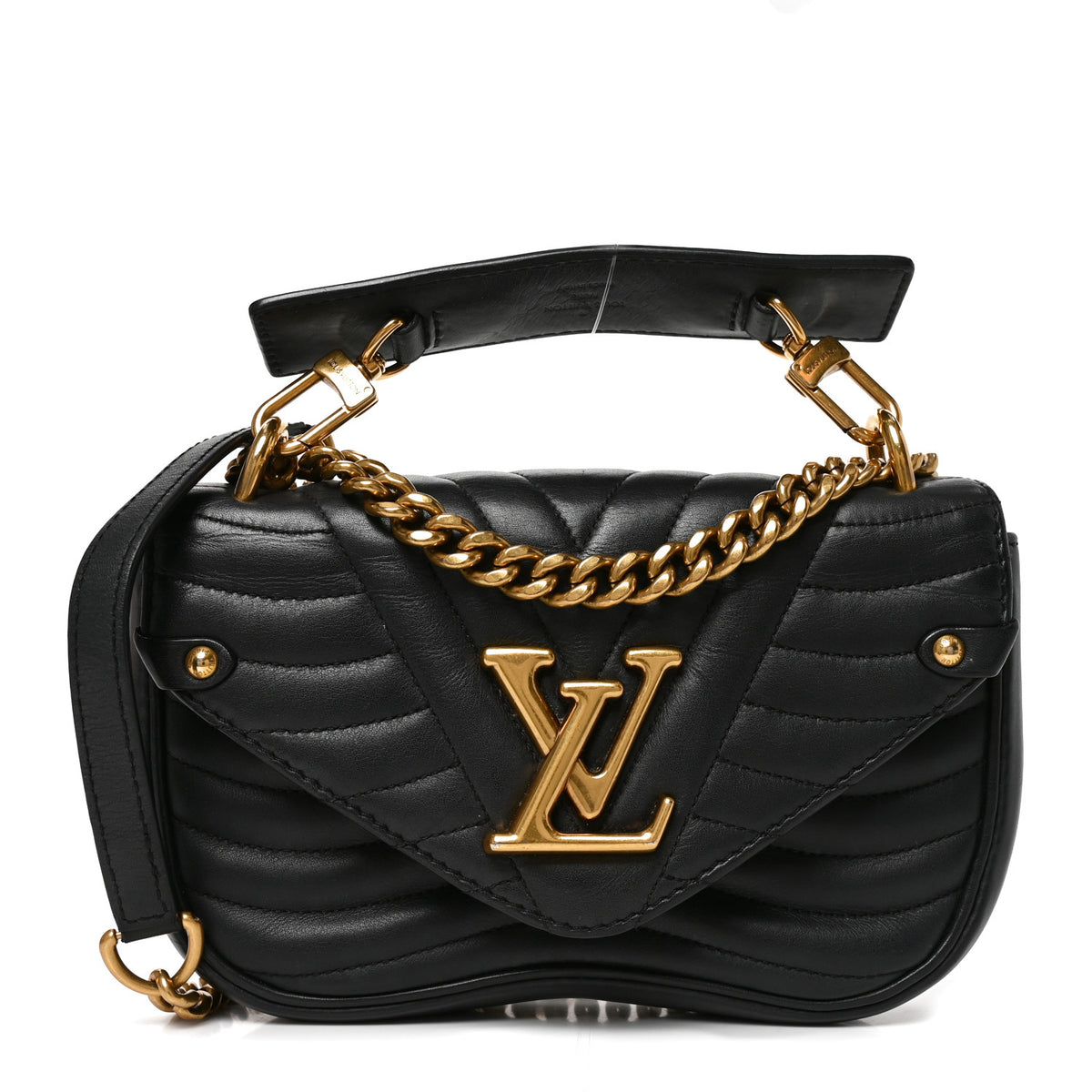 Louis Vuitton Calfskin New Wave Chain PM Black 1 of 9
