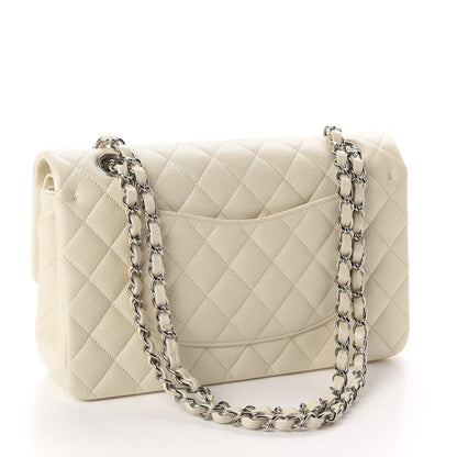Chanel Caviar Quilted Medium Double Flap White 3 of 11