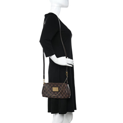 Louis Vuitton Damier Ebene Eva Clutch 2 of 11