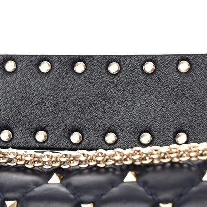 Valentino Garavani Nappa Large Rockstud Spike Shoulder Bag Marine 13 of 14
