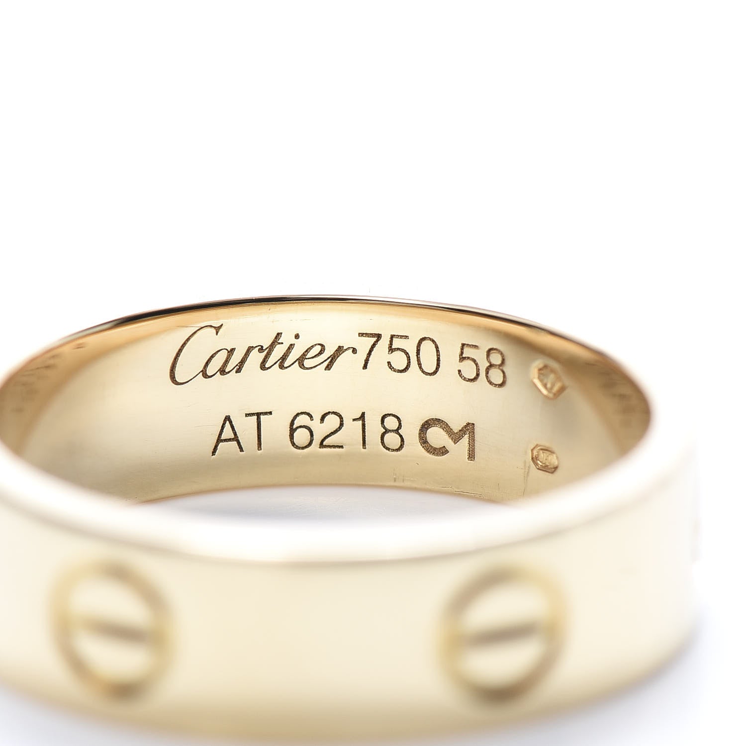 Cartier 18K Yellow Gold 5.5mm LOVE Ring 58 8.5 4 of 4