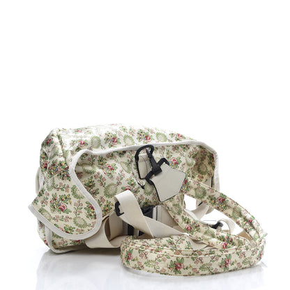 Gucci X MLB Satin Floral Print NY Yankees Patch Convertible Belt Bag Ivory Green 4 of 13