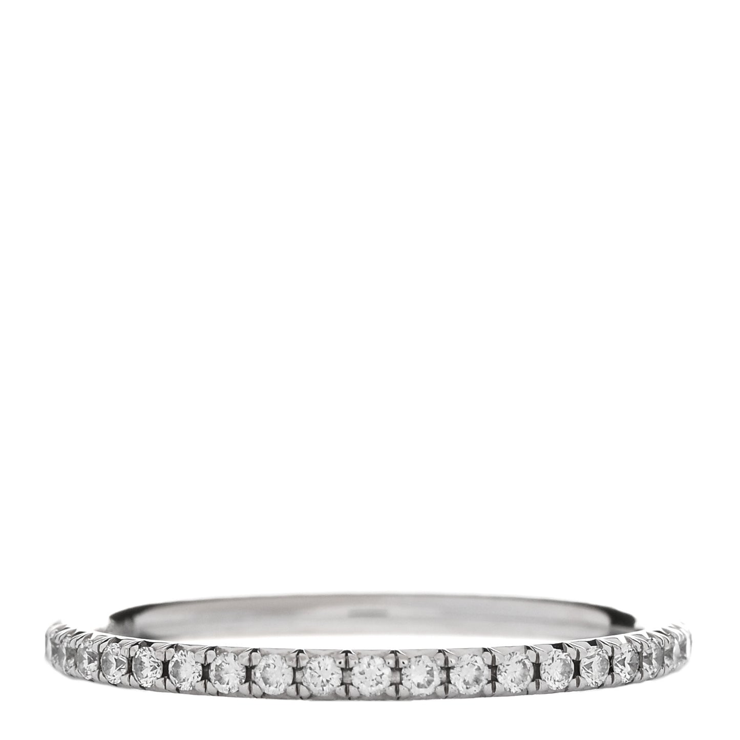 18K White Gold Diamond Metro Band Ring 50 5.5