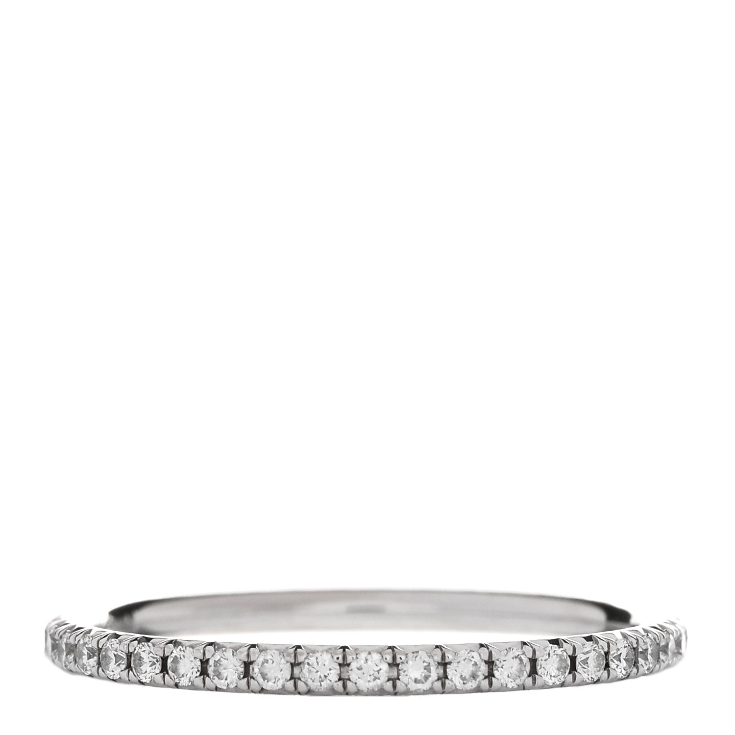 Tiffany 18K White Gold Diamond Metro Band Ring 50 5.5 2 of 3