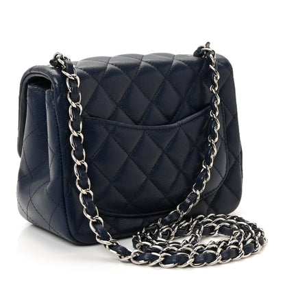 Chanel Caviar Quilted Mini Square Flap Navy 3 of 10