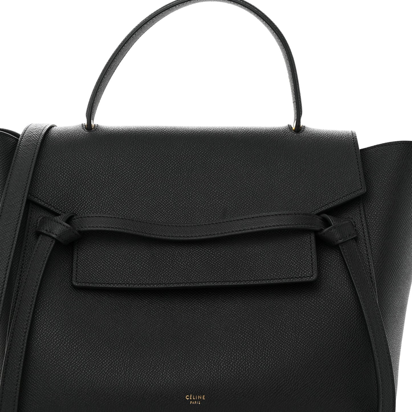 Grained Calfskin Mini Belt Bag Black