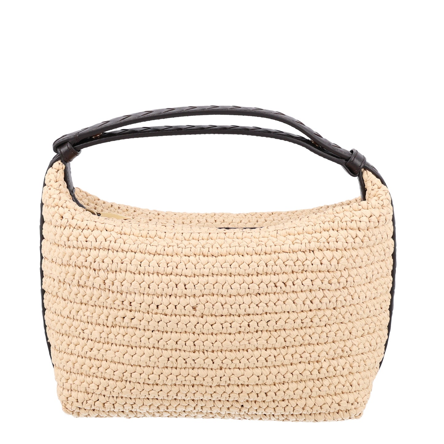 Raffia Woven Nappa Intrecciato Mini Wallace Natural Fondant