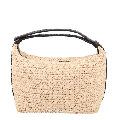 Bottega Veneta Raffia Woven Nappa Intrecciato Mini Wallace Natural Fondant 1 of 10