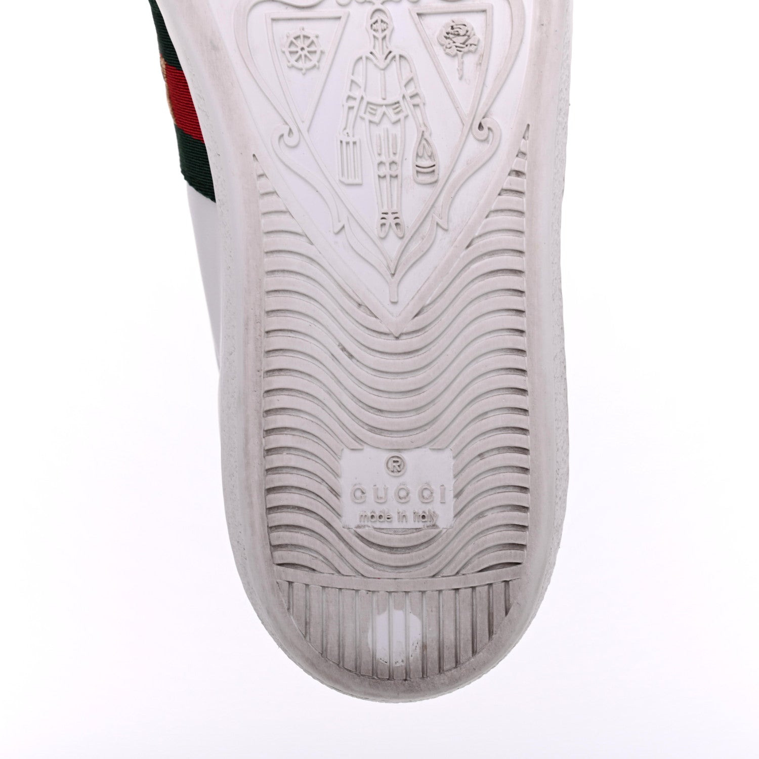 Gucci Calfskin Ayers Web Pineapple Ladybug Embroidered Womens Ace Sneakers 37.5 White 15 of 20