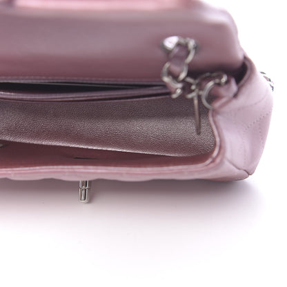 Chanel Metallic Lambskin Quilted Mini Rectangular Flap Pink 4 of 9