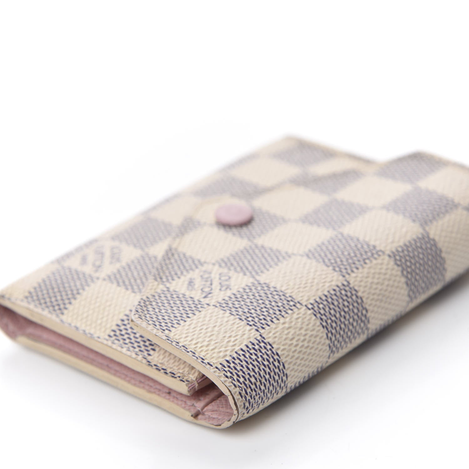 Louis Vuitton Damier Azur Victorine Wallet Rose Ballerine 8 of 12
