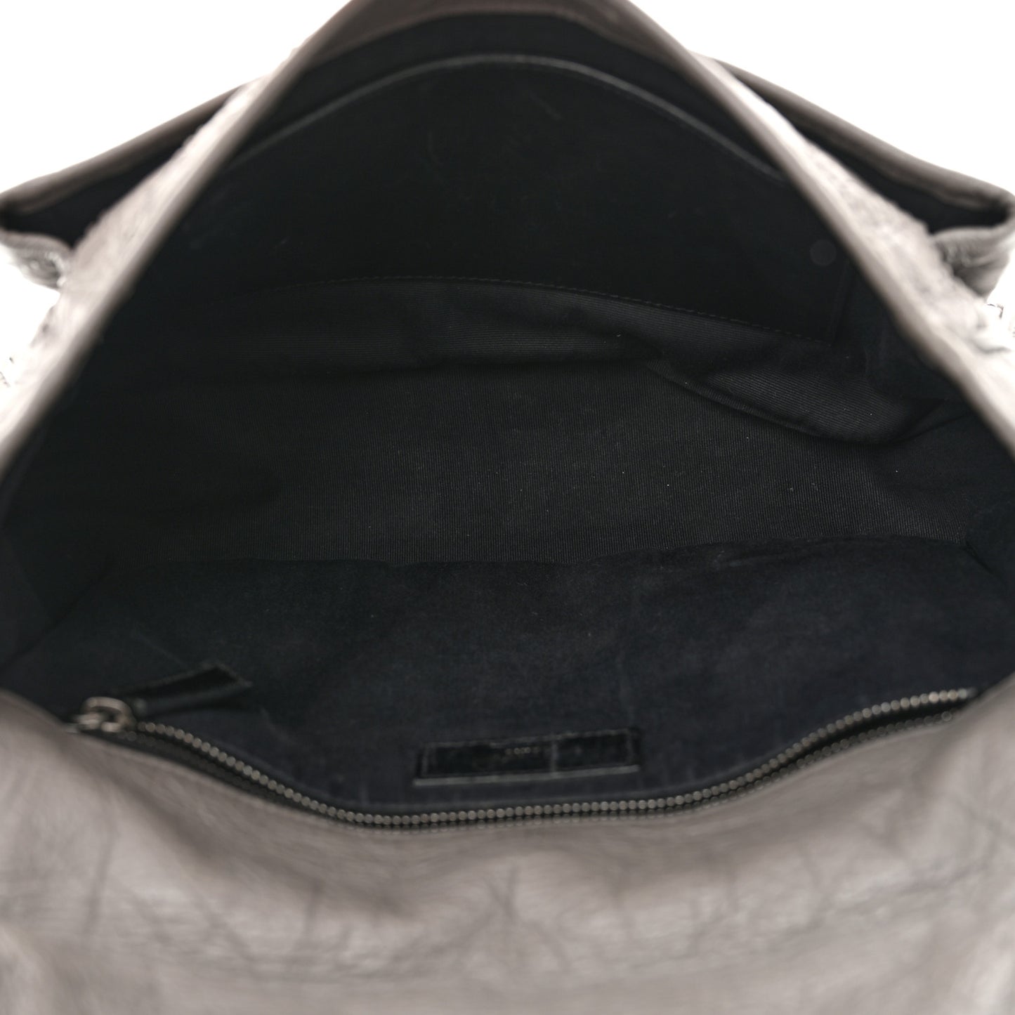 Crinkled Calfskin Matelasse Monogram Medium Niki Chain Satchel Fog