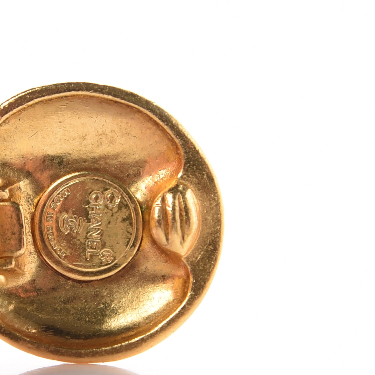 Chanel CC Clip On Earrings Gold 4 of 4
