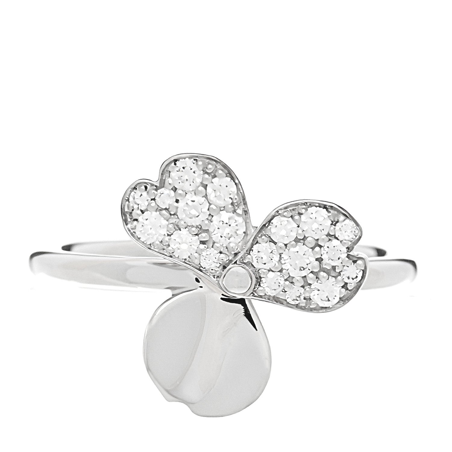 Tiffany Platinum Diamond Paper Flowers Ring 49 5 1 of 6