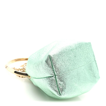 Jimmy Choo Metallic Nappa Micro Bon Bon Bag Smoke Green 6 of 17