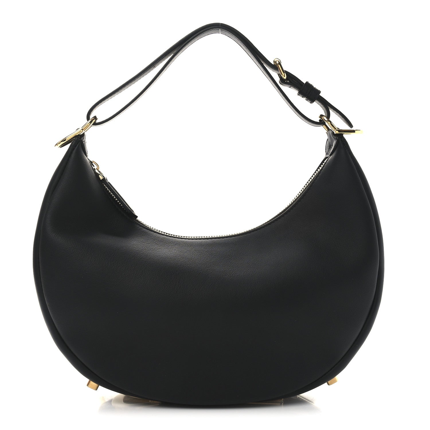 Fendi Vitello Grace Matte Small Fendigraphy Hobo Bag Black 1 of 10