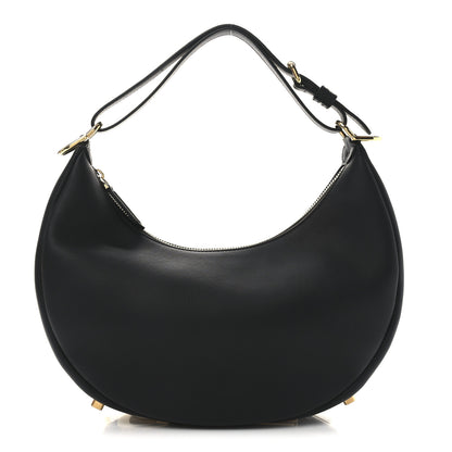 Fendi Vitello Grace Matte Small Fendigraphy Hobo Bag Black 1 of 10