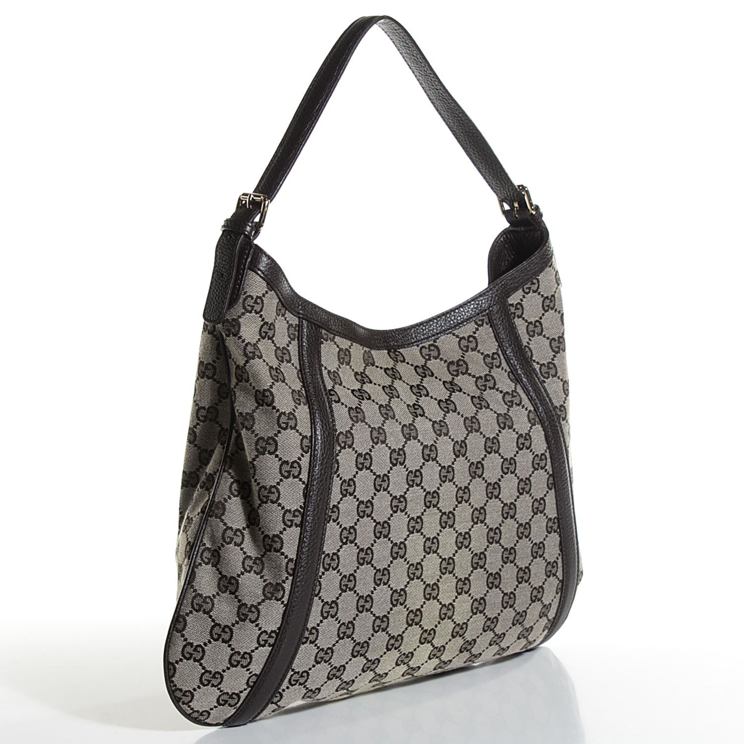 Gucci Monogram Hobo Dark Brown 3 of 9