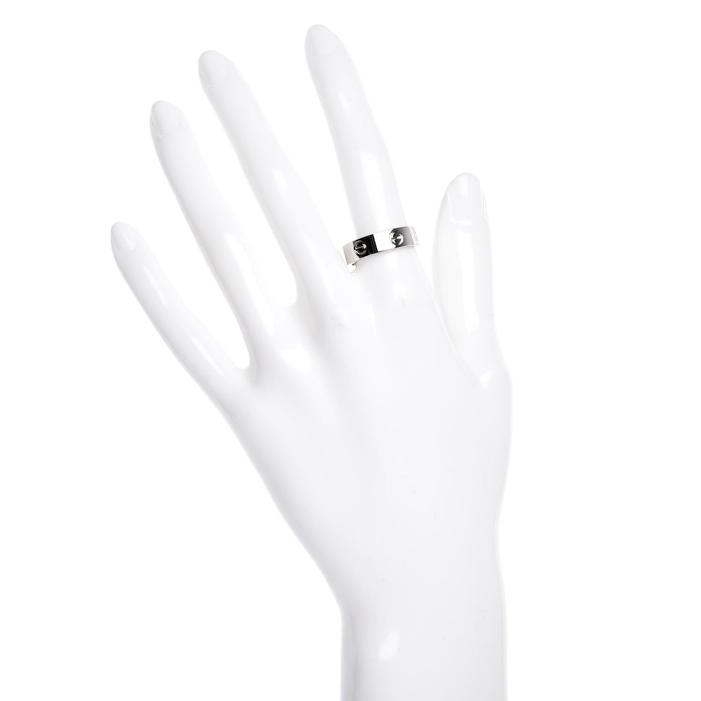 18K White Gold 5.5mm LOVE Ring 55 7.25