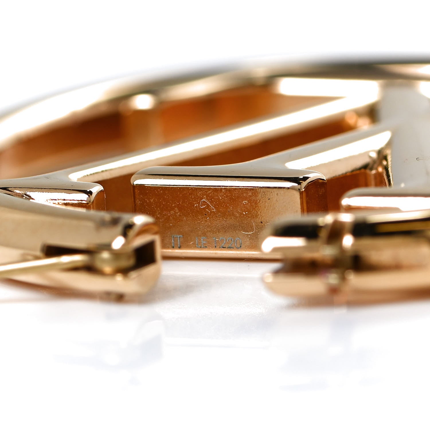 Louis Vuitton Metal Louise Hoop Earrings Gold 4 of 7