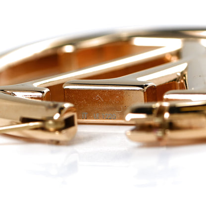 Louis Vuitton Metal Louise Hoop Earrings Gold 4 of 7