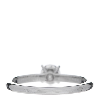 Cartier Platinum Diamond .28ct Solitaire Engagement Ring 46 3.75 4 of 8