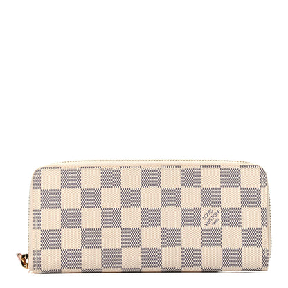 Louis Vuitton Damier Azur Clemence Wallet Rose Ballerine 1 of 7