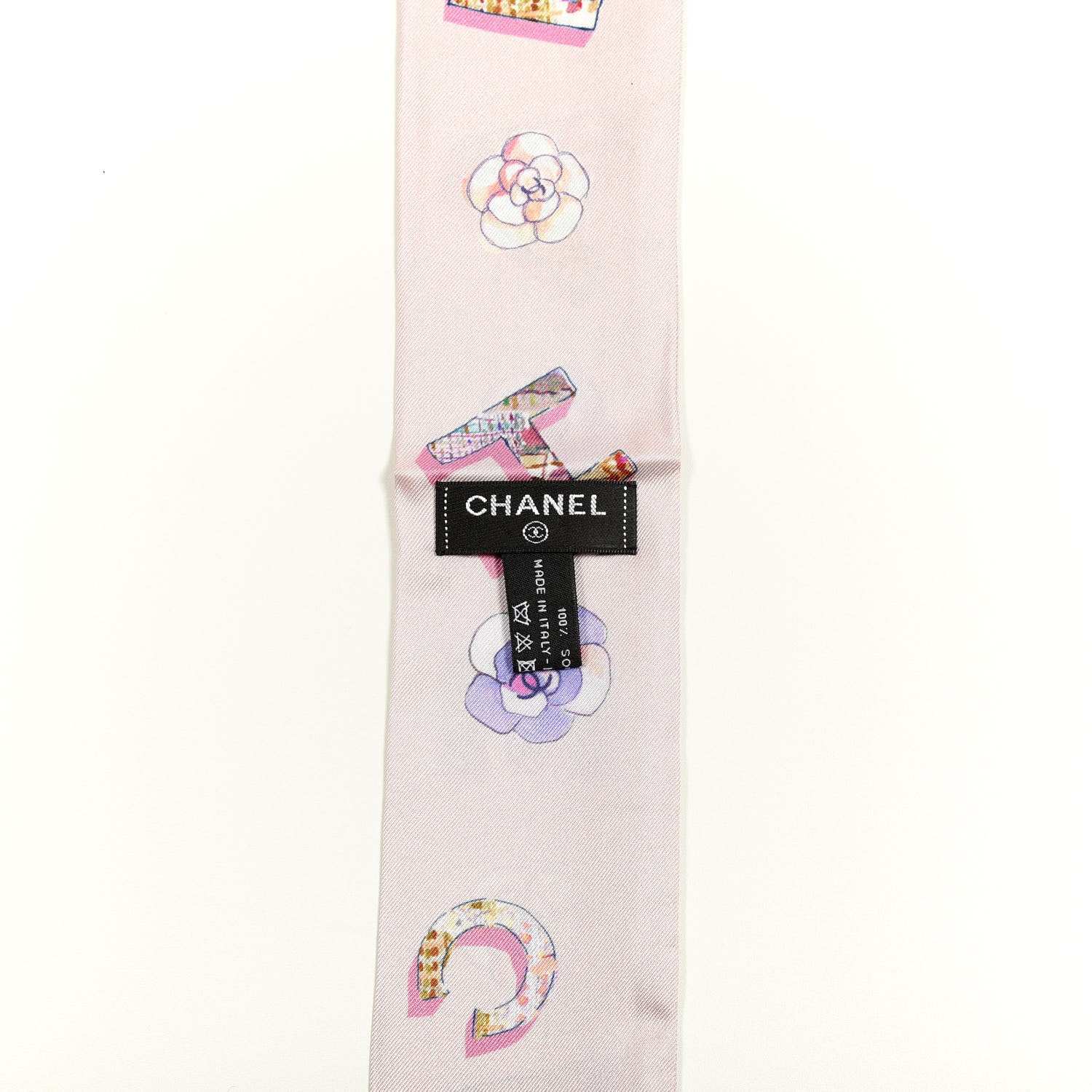 Chanel Silk Twill Slim Bandeau Scarf Pink 3 of 3