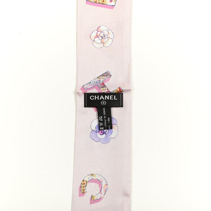 Chanel Silk Twill Slim Bandeau Scarf Pink 3 of 3