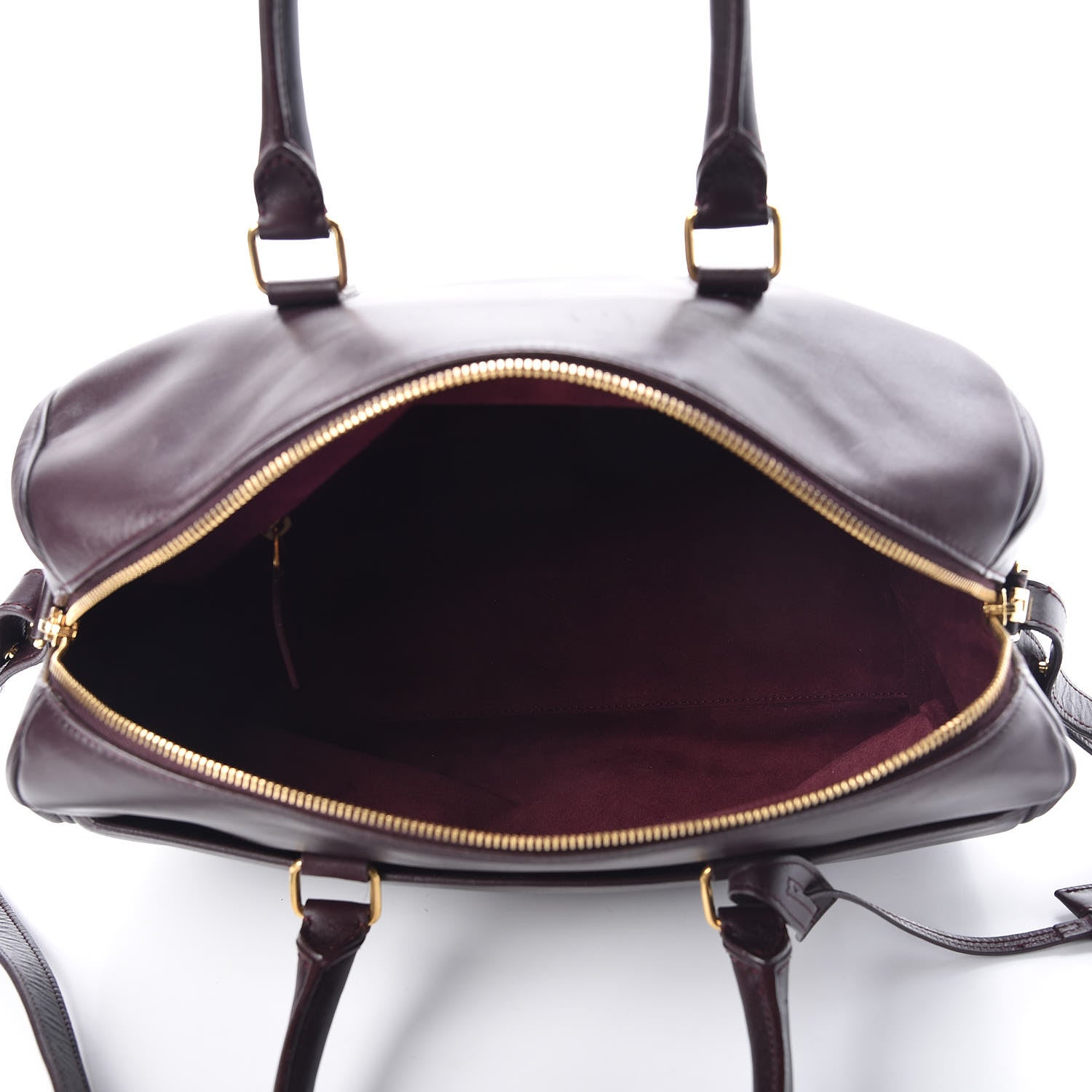 Saint Laurent Calfskin Classic Duffle 6 Bordeaux 6 of 25