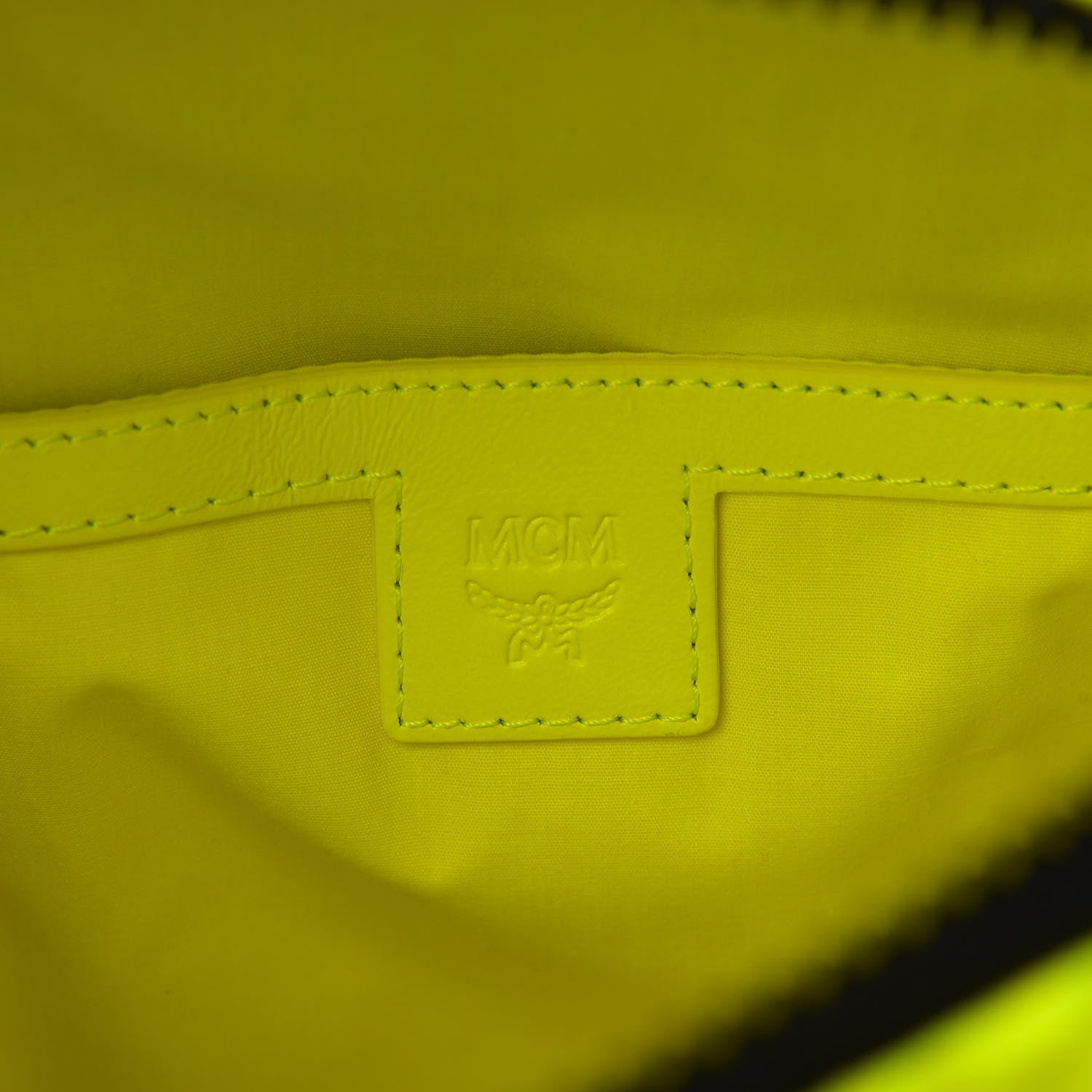 MCM Nylon Mesh Jemison 2-1 Backpack Neon Yellow 5 of 8