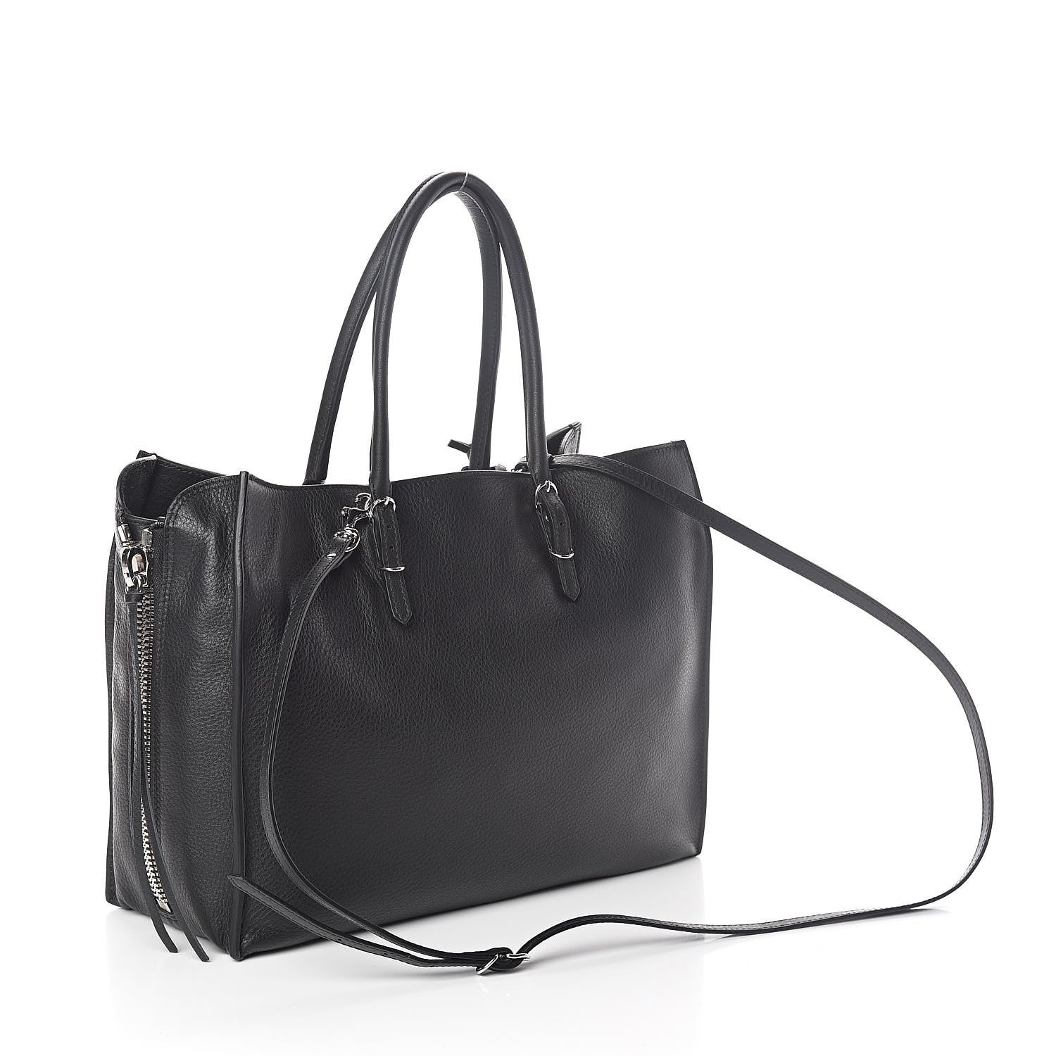 Balenciaga Veau Papier B4 Zip Around Tote Black 3 of 9