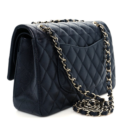 Chanel Caviar Quilted Medium Double Flap Navy 4 of 21