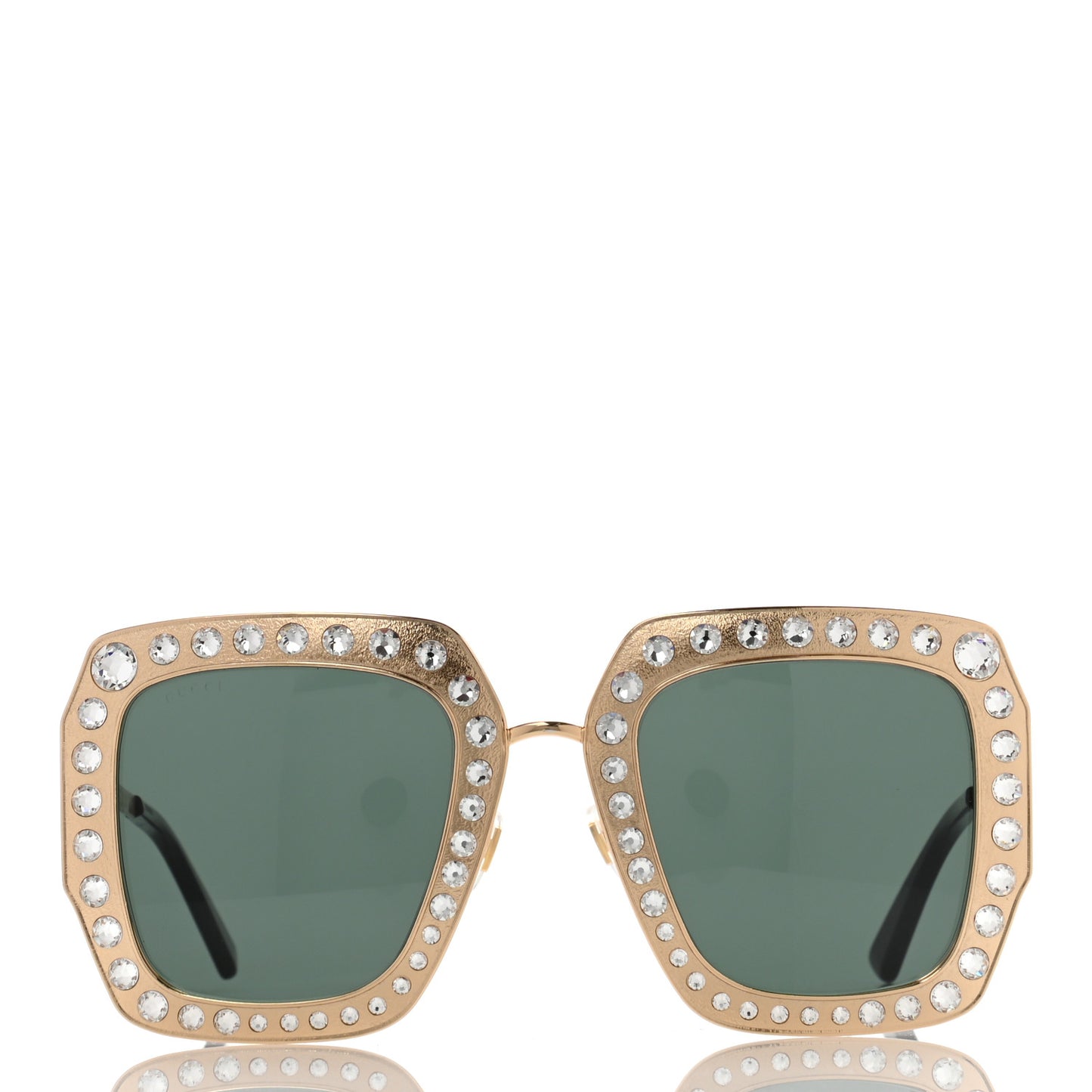Metal Acetate Crystal Oversize GG0115S Sunglasses Gold