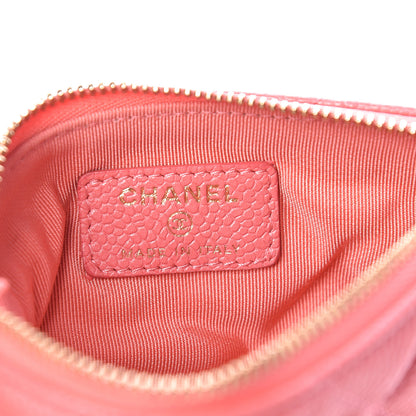 Chanel Iridescent Caviar Quilted Small Cosmetic Case Pink 6 of 8