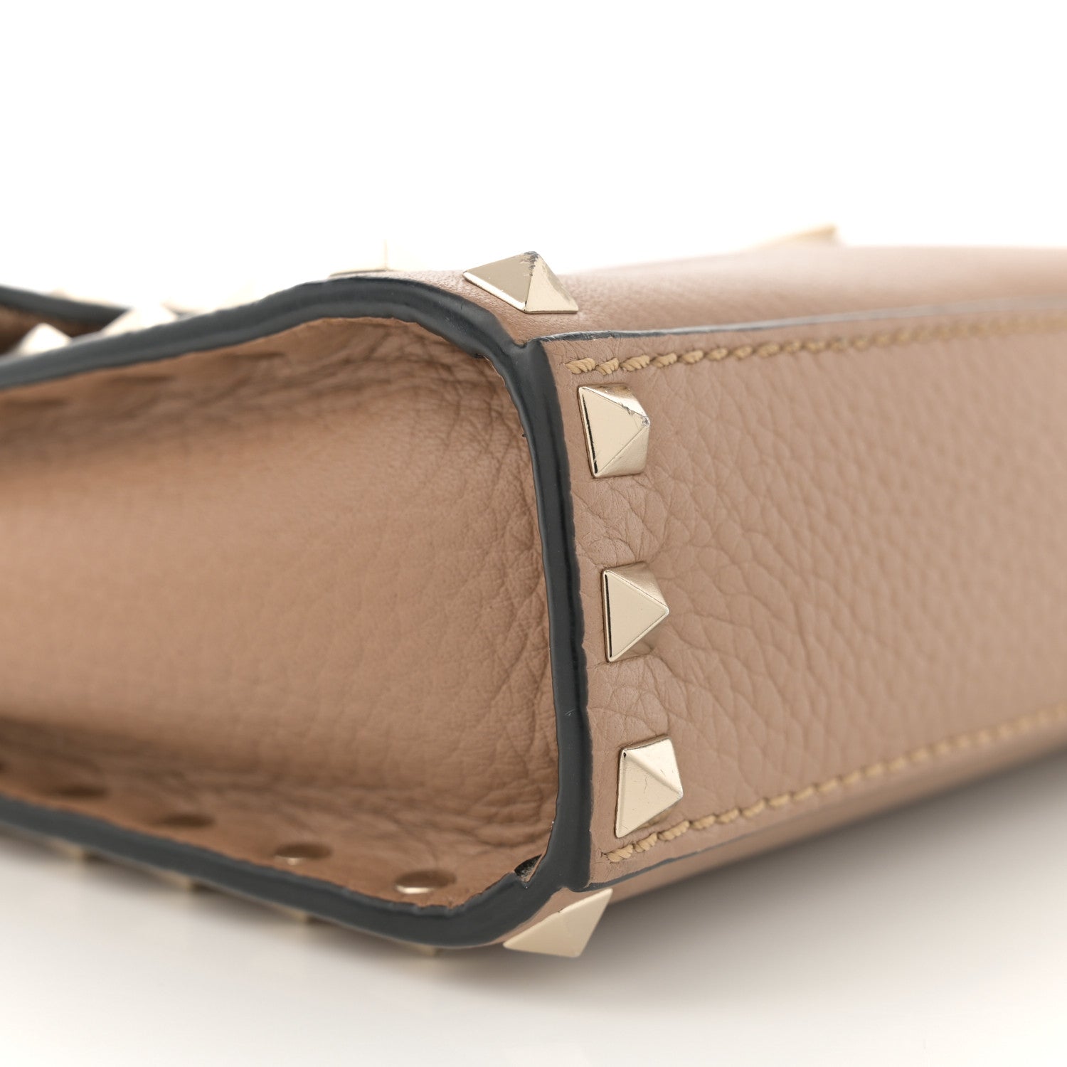 Valentino Garavani Pebbled Calfskin Medium Rockstud Flip Lock Crossbody Bag Deep Alpaca 8 of 12