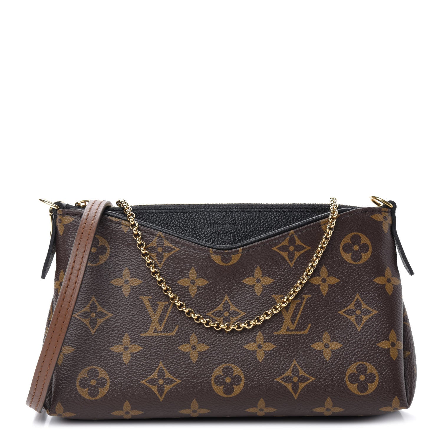 Louis Vuitton Monogram Pallas Clutch Black 1 of 10