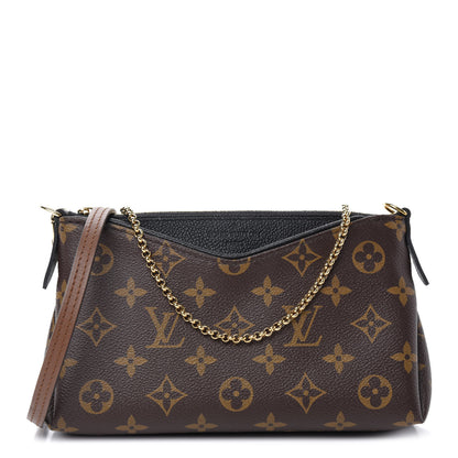 Louis Vuitton Monogram Pallas Clutch Black 1 of 10