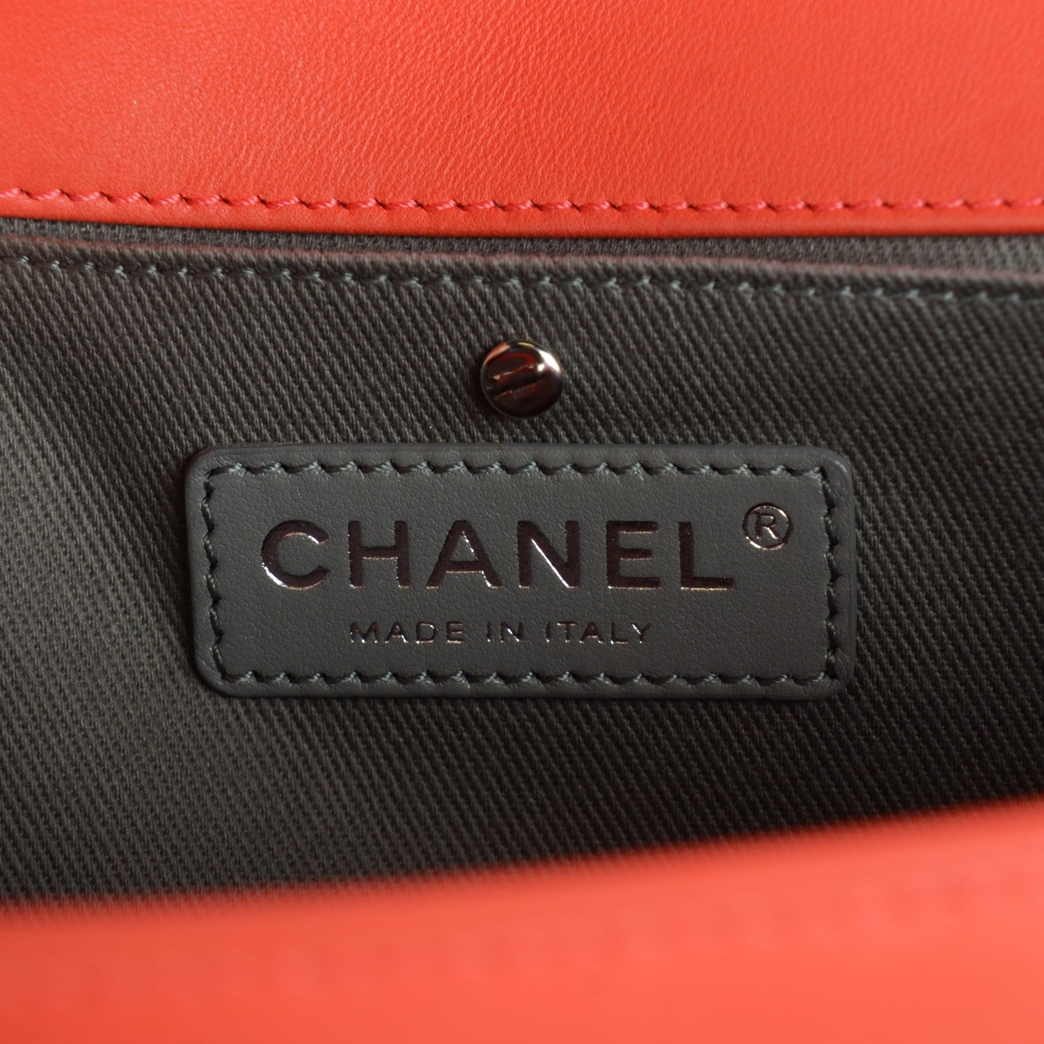 Chanel Lambskin Quilted Medium Boy Flap w Stingray Strap Coral 6 of 8