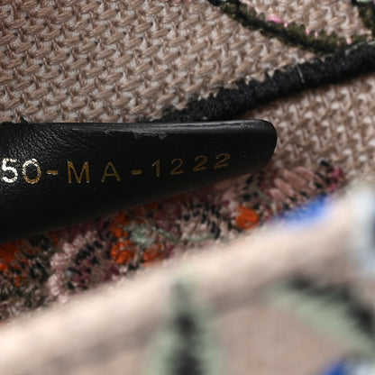 Christian Dior Canvas Embroidered Petites Fleurs Medium Book Tote Rose Multicolor 7 of 12