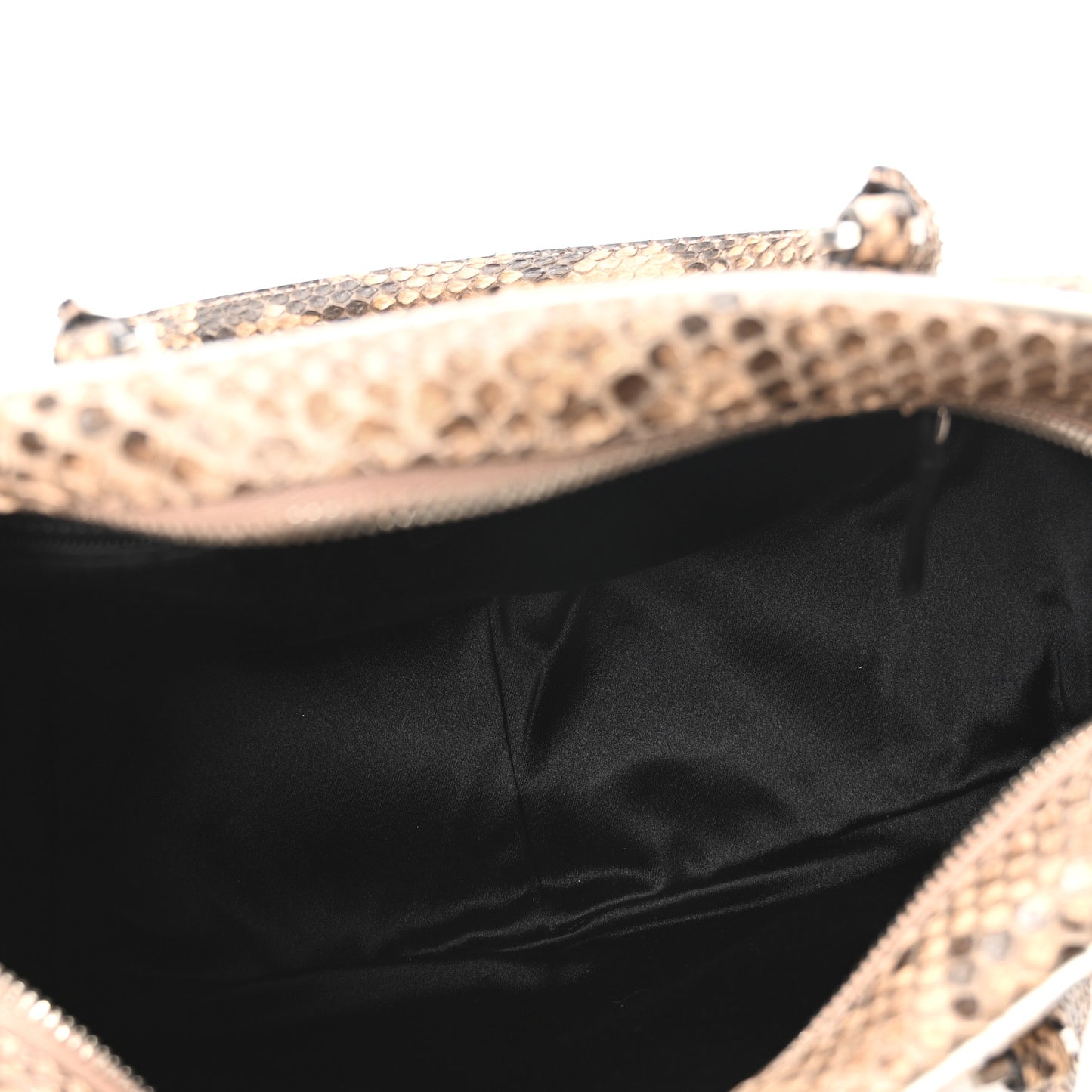 Snakeskin Bowler Beige