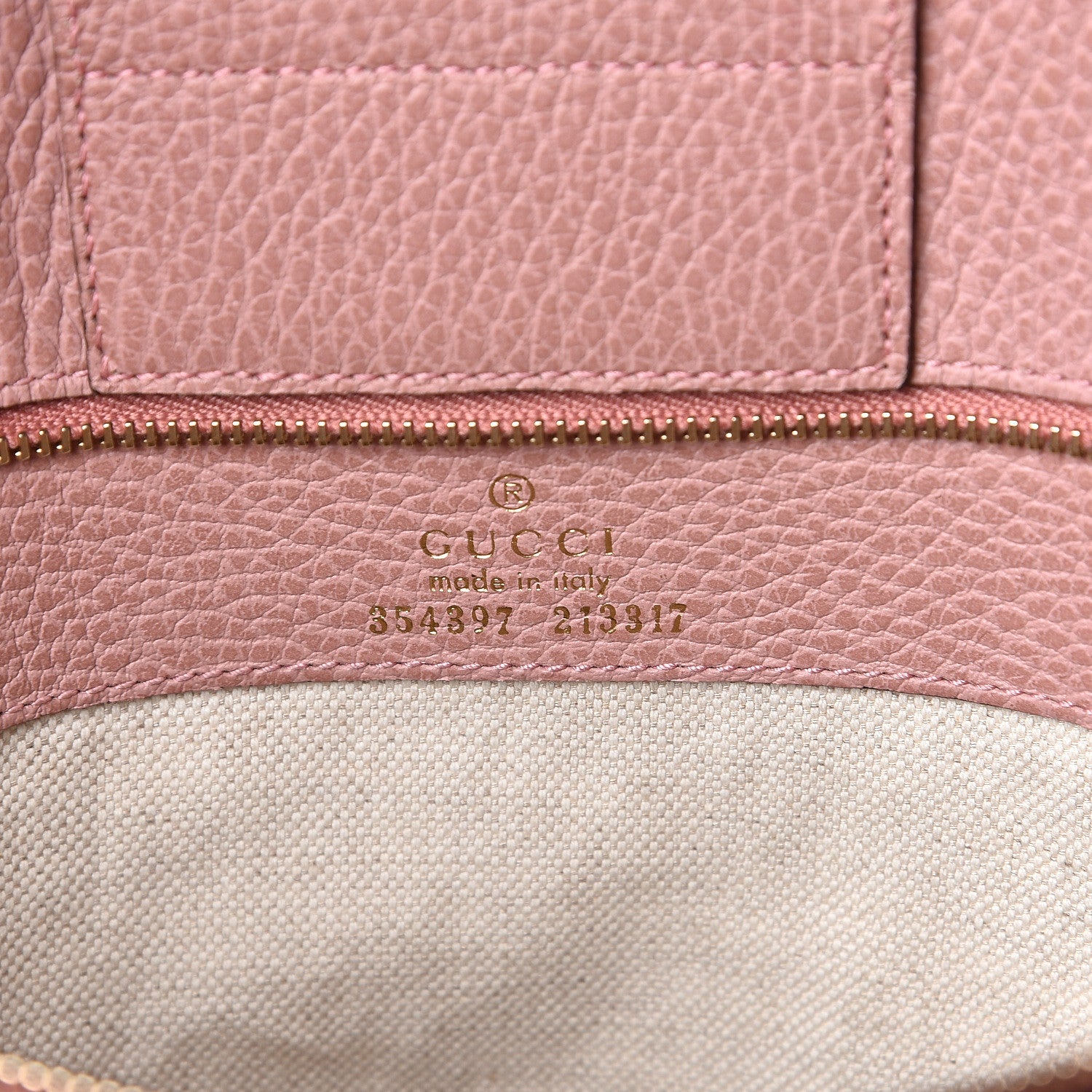 Gucci Dollar Calfskin Medium Swing Tote Grey Field Soft Pink 6 of 9