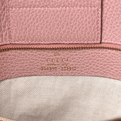 Gucci Dollar Calfskin Medium Swing Tote Grey Field Soft Pink 6 of 9