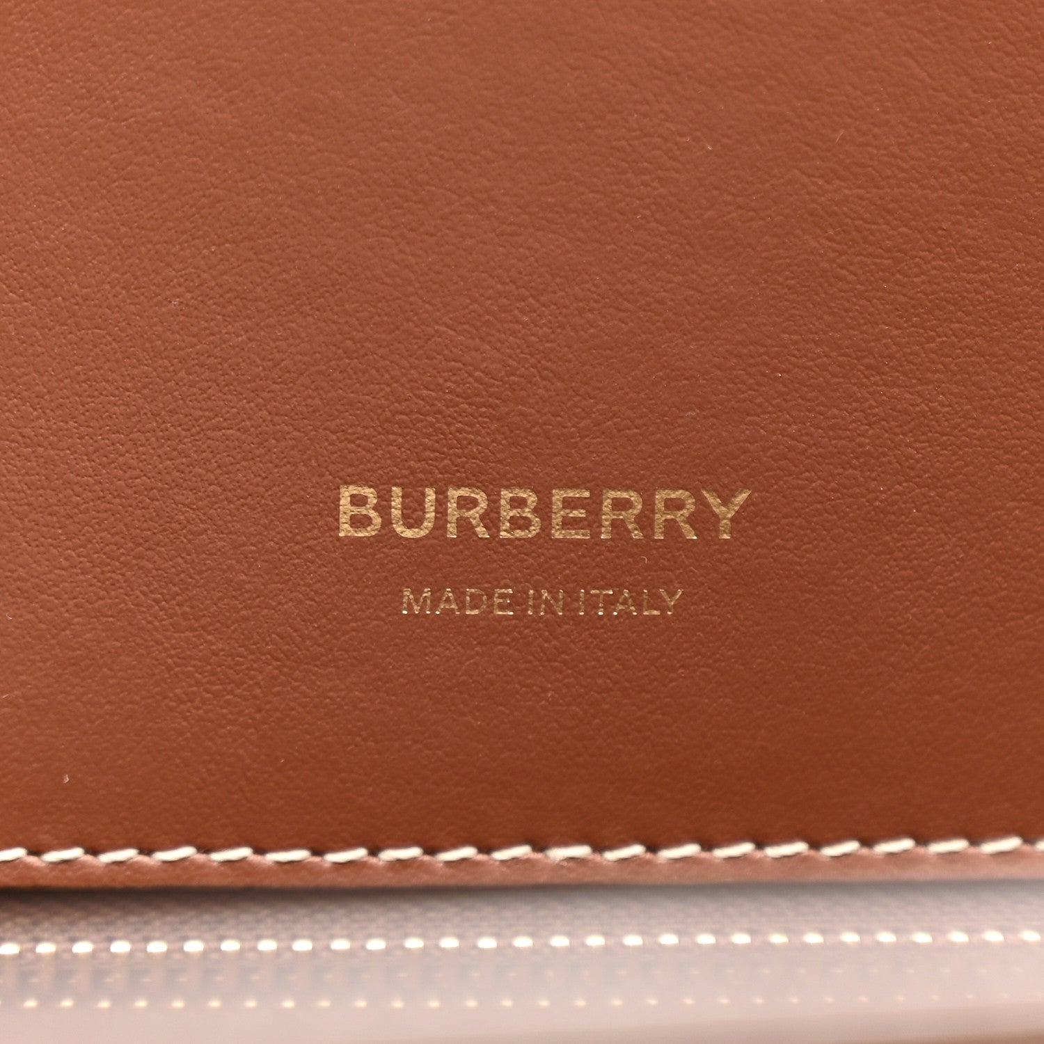 Burberry Calfskin Vintage Check Two Handle Title Bag  Archive Beige 7 of 12
