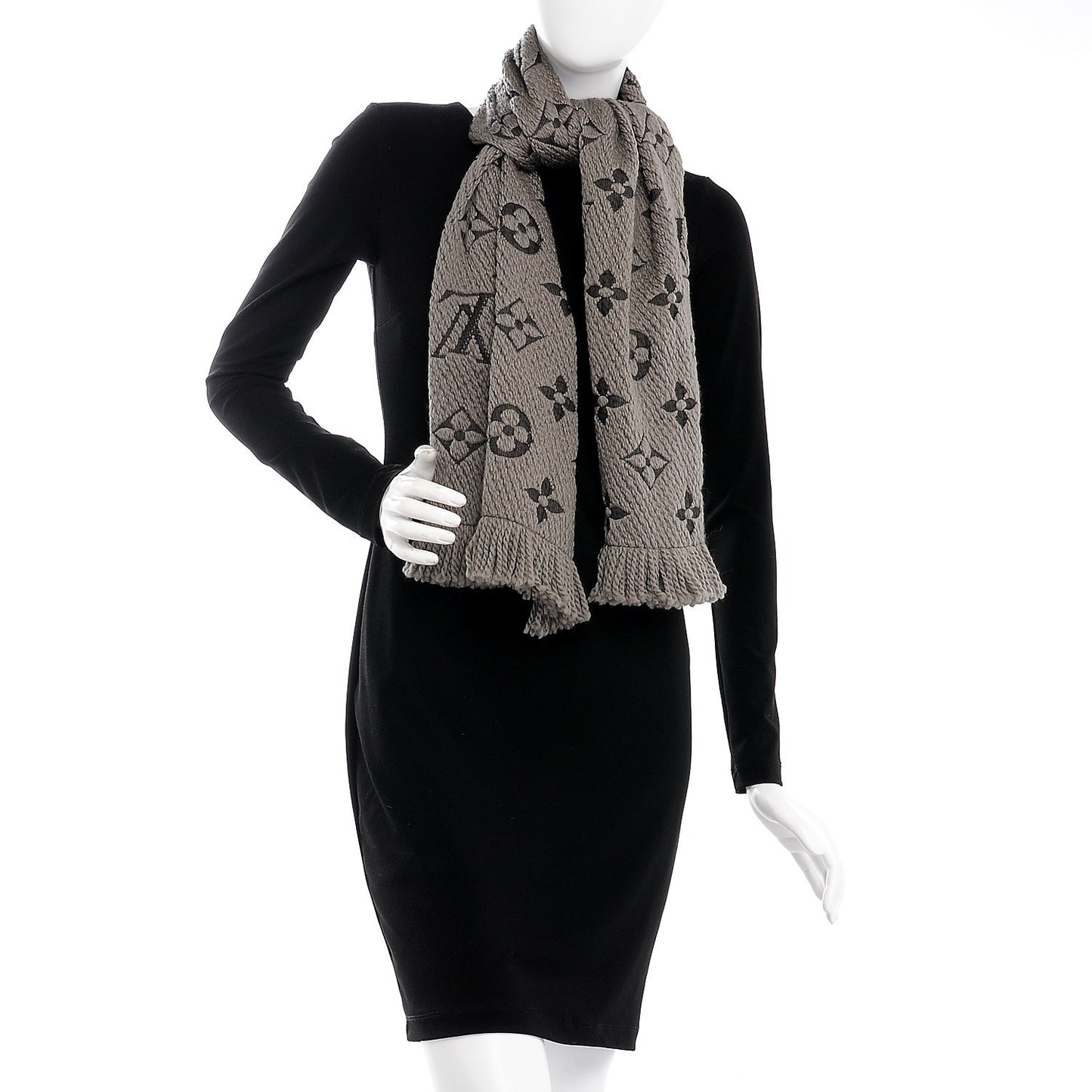 Wool Silk Logomania Scarf Verone