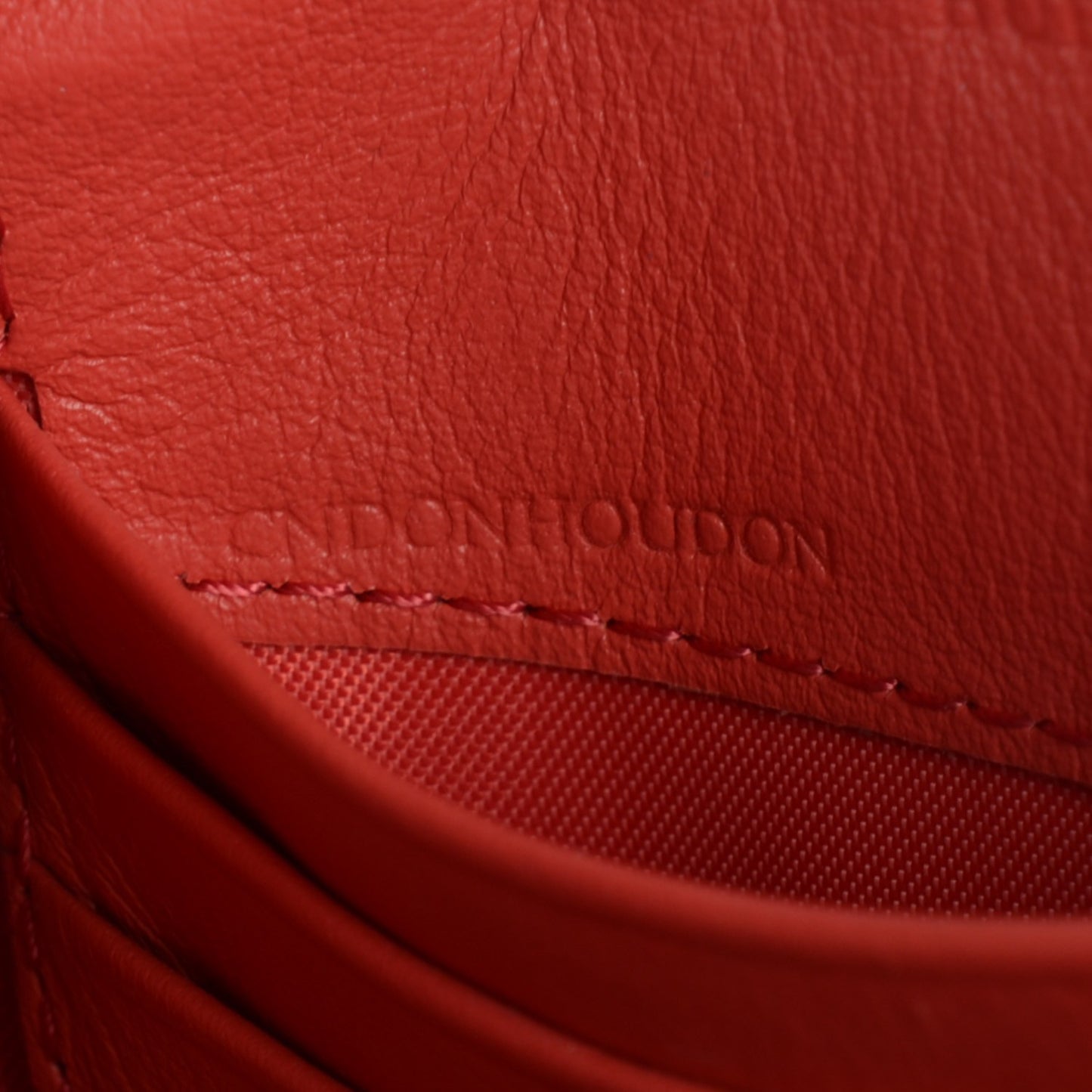 Haymarket Check Small Peyton Crossbody Clutch Bag Coral Red