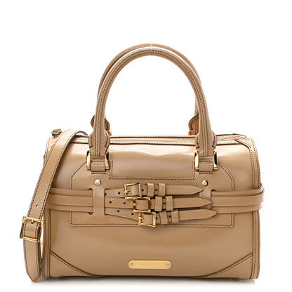 Burberry Polished Bridle Calfskin Medium Chester Bowling Bag Trench 1 of 7
