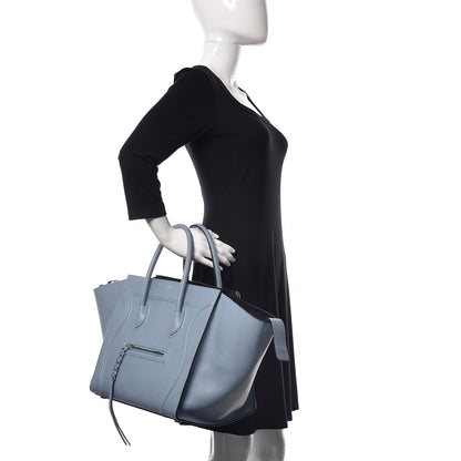 Celine Grained Calfskin Medium Phantom Luggage Sky Blue 2 of 15